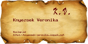 Knyezsek Veronika névjegykártya
